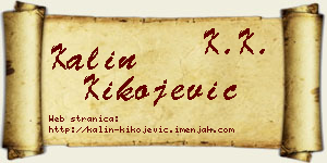 Kalin Kikojević vizit kartica